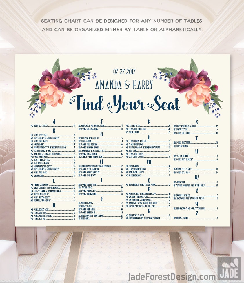 Seating Chart Alphabetical