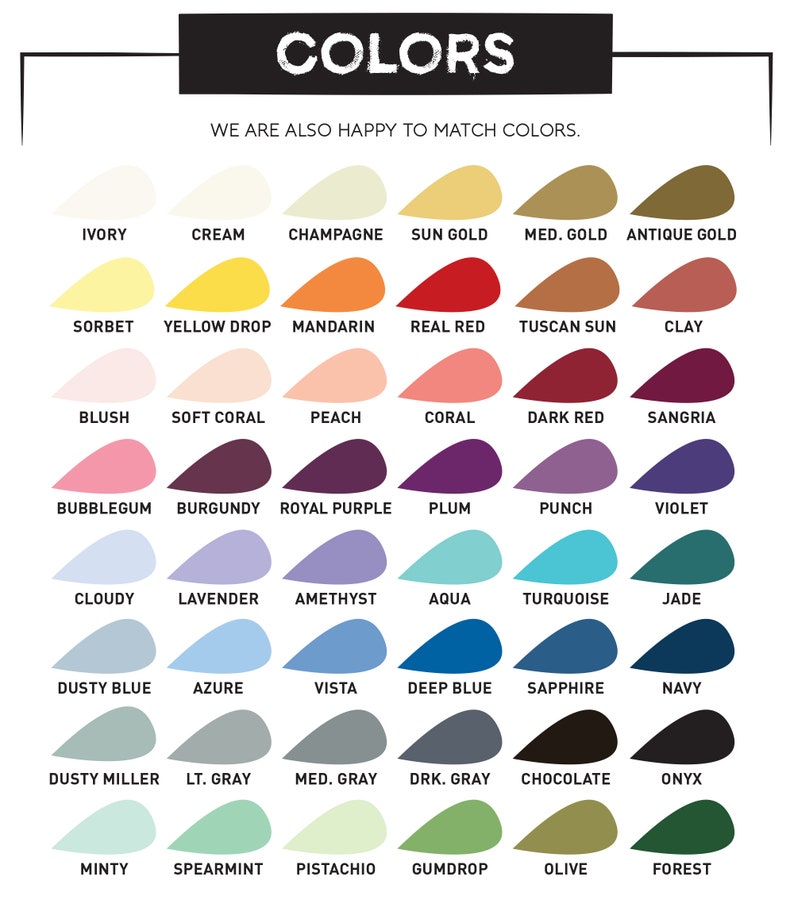 a color chart with different shades of paint