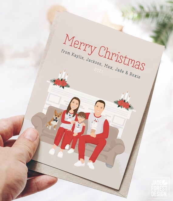 Christmas card pajamas sale