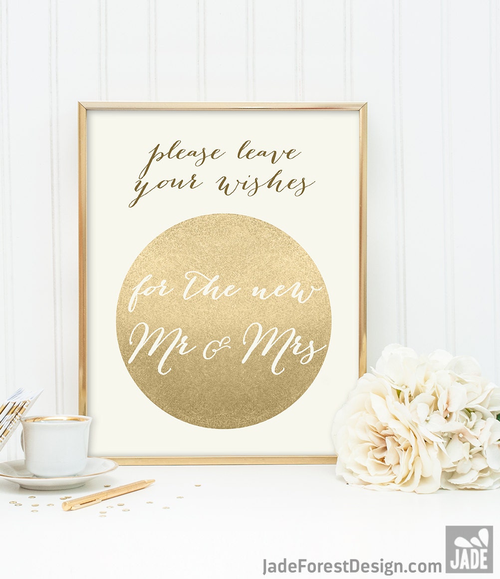 Leave Your Wishes For The New Mr And Mrs Gold Sparkle