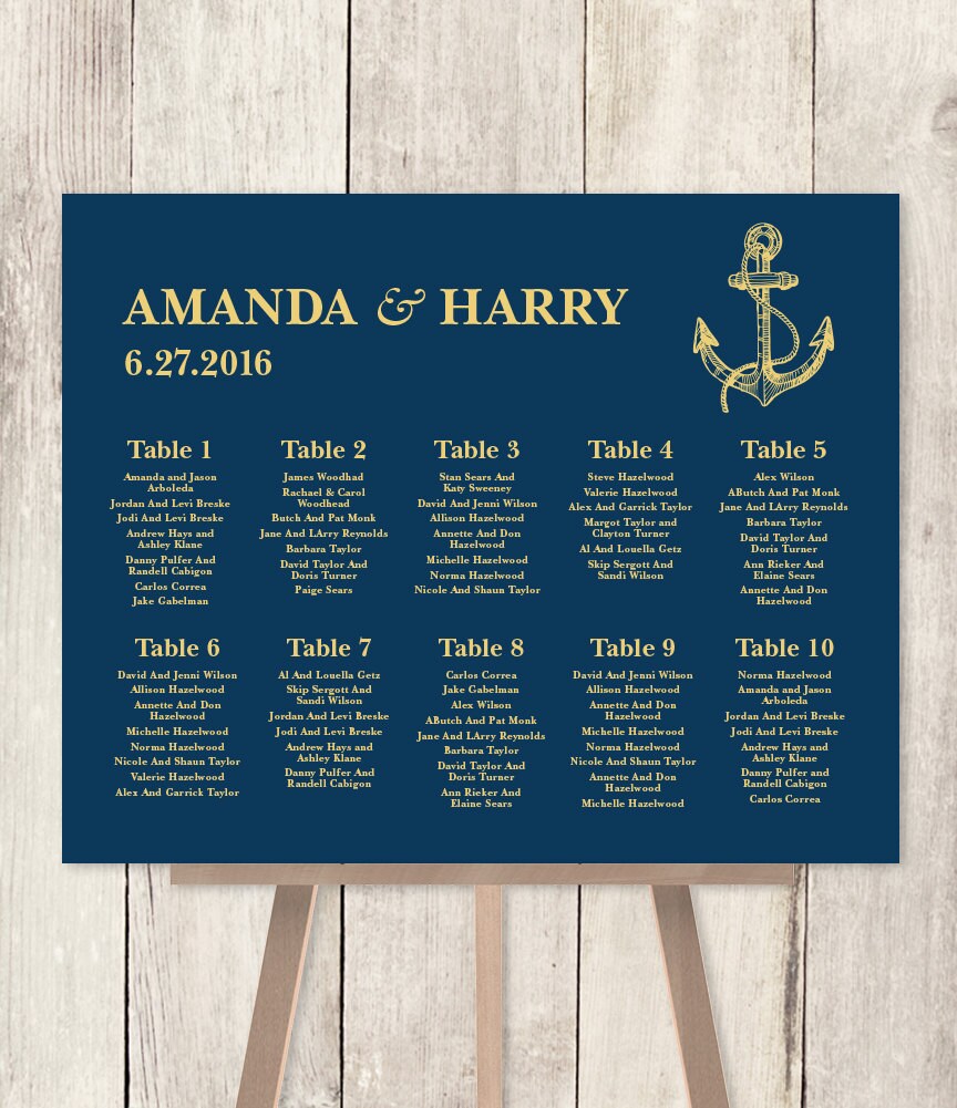 How To Design A Seating Chart For Wedding