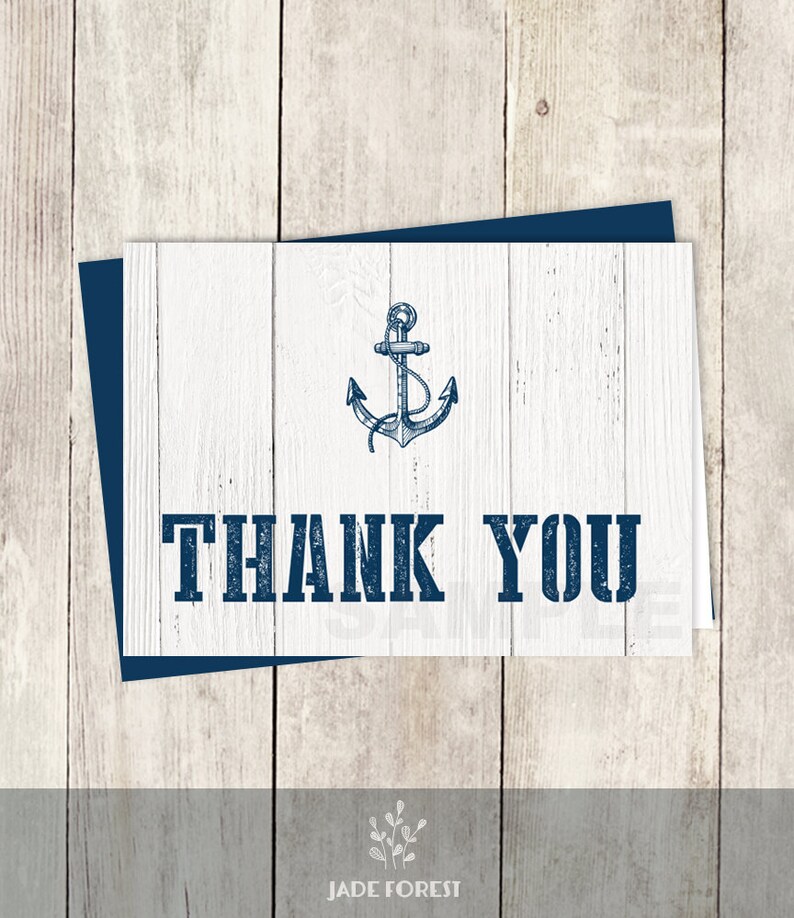 nautical-thank-you-card-diy-navy-anchor-nautical-planks-etsy