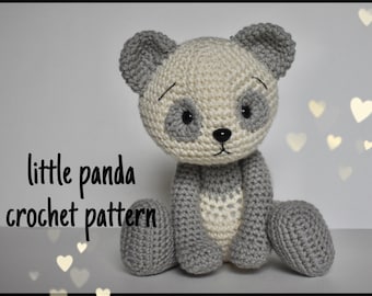 Crochet Pattern Little Panda Amigurumi Instant Download