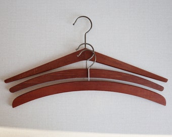 60s Teak Clothes Hangers // Set Of 3 // Made in Denmark