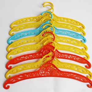 Rare Children Grimms Fairy Tale Vintage Hangers // Puss In Boots - Sleeping Beauty // Set of 8 // Made In Denmark