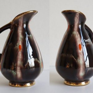 50s Jasba Ceramic Vase // Drip Glaze Jug // West Germany