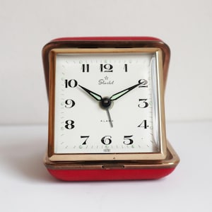Vintage Travel Alarm Clock // Starlet // Made In Japan