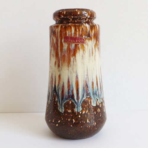 209-18 red and brown Classic SCHEURICH vase vintage WGP mid-century ceramic 209-18 red and brown Classic SCHEURICH vase vintage WGP mid-century ceramic