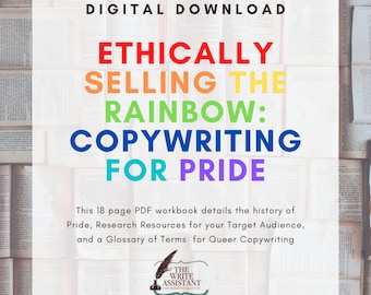 Queer Copywriting - History of Pride - How To Write - Writing Well - Writing Text - Small Business Help - Digital Download - DIY Workbook