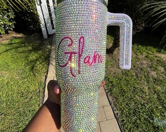 Bling Tumbler, 40 oz Tumbler, Stanley Cup Inspired Tumbler, Unicorn, Mother's Day Gifts, Bedazzled Tumbler, Gifts for Women, Handmade Gift