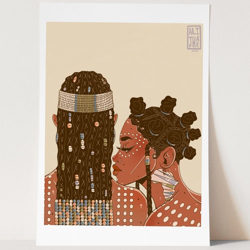 Too Strong Watercolor Print African American Art Etsy