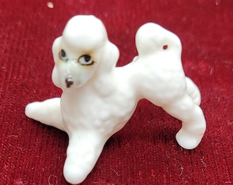 Size L ceramic Poodle Dog dollhouse figurines porcelain animal miniature Pu010 
