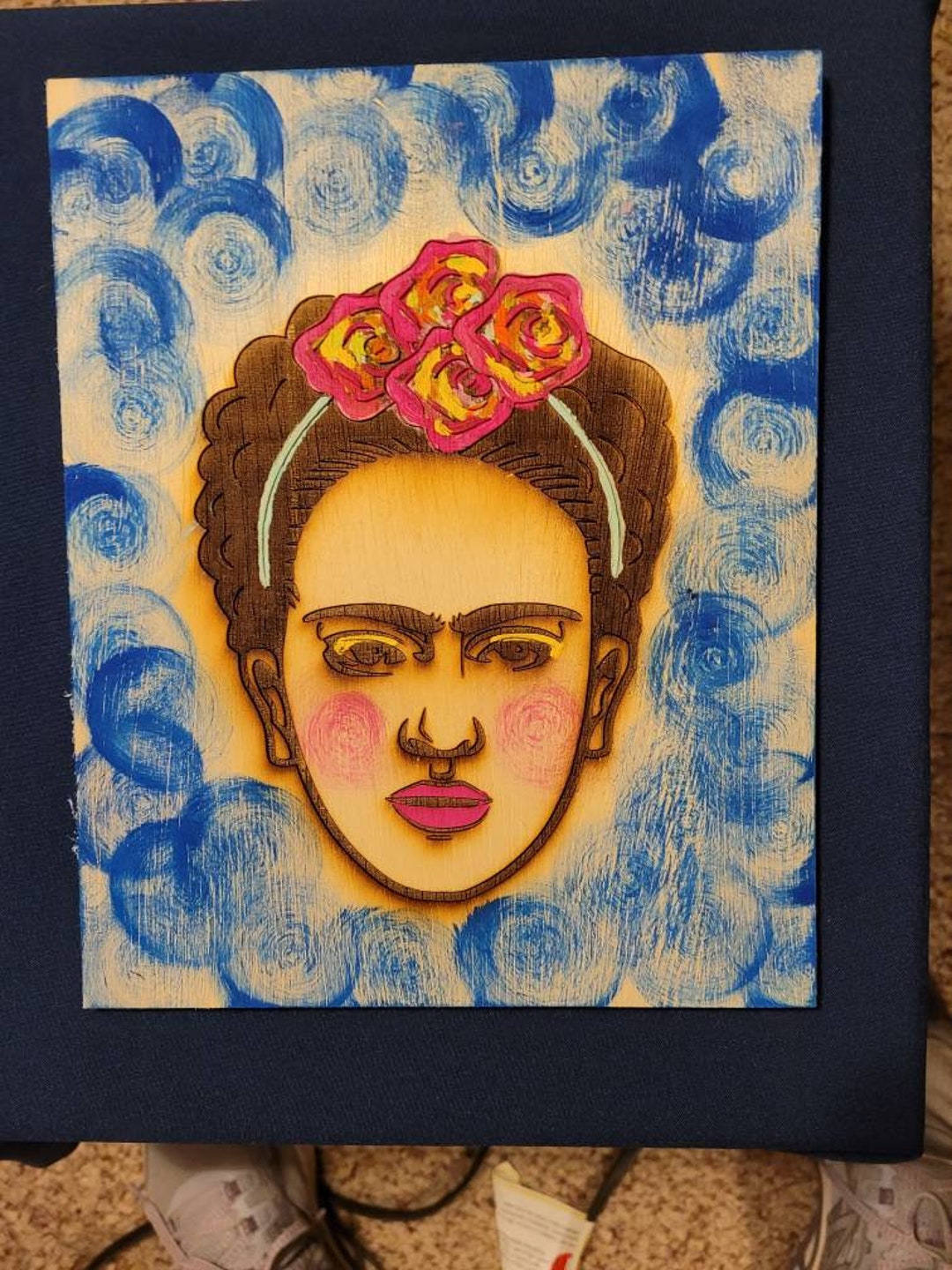 Laser Engraved and Painted Frida Kahlo - Etsy Österreich