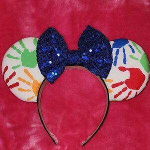 Ready to ship Disney inspired Autism Awareness minnie mouse ears