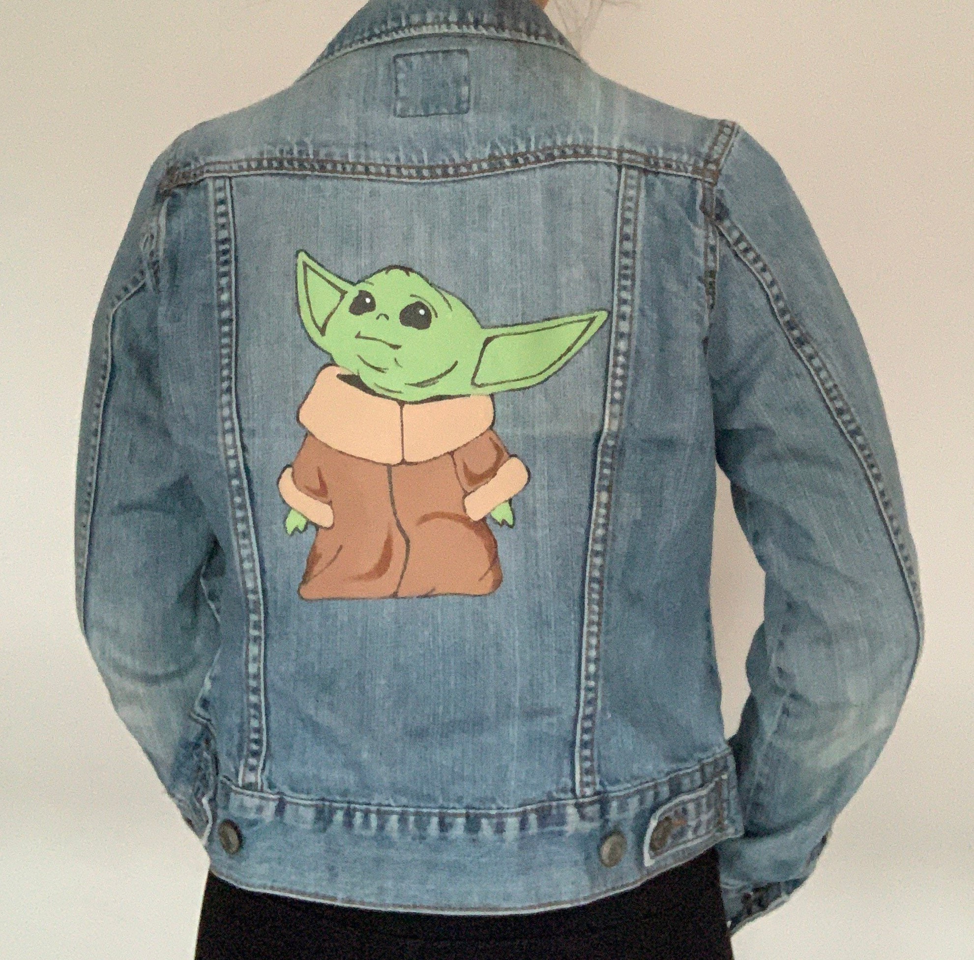 Baby Yoda Denim Jacket Etsy