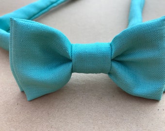 Boys Bow Ties, Boys Mint Bow Tie, Boys Aqua Bow Tie, Boys GreenBow Tie, Toddler Bow Ties, Wedding Ring Bearer, Baptism, Page Boy