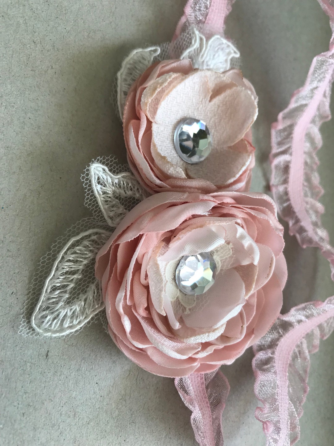 Blush Pink Baby Flower Hair Clip, Blush Pink Baby Hair Accessory, Blush