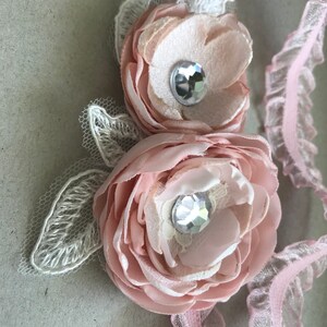Blush rosa bebé flor hair Clip, Blush rosa bebé pelo accesorio, blush rosa diadema