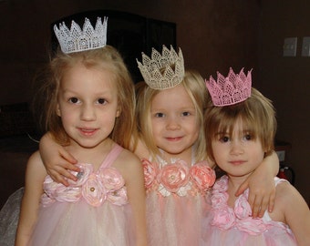 Spitze Prinzessin Krone, Baby Stirnband, Mini Königin Krone