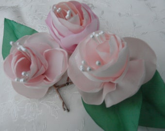 Flower Bobby Pin-Blush Pink Hair Flower- Pearl Flower- Hair Clip- Flower Girl Hair Accessories- Wedding Hair Photo Pror