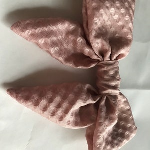 Blush Bow Clip. Pink Bow Headband. Blush pink Cotton Bow Clip. Hair Bow Clip