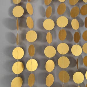Gold Paper Garland -  Gold Garland - Gold Wedding Decor
