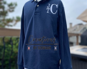 Boys monogram long sleeves polo shirts monogram polo shirts longsleeves