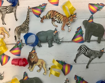 Party Animal confetti, party animal birthday, safari theme, birthday decorations, custom confetti, wild one, party animals