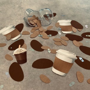 Coffee Themed Party, Coffee Confetti, Custom Confetti, Birthday, Showers, Coffee Party Decor, Custom Party Decor