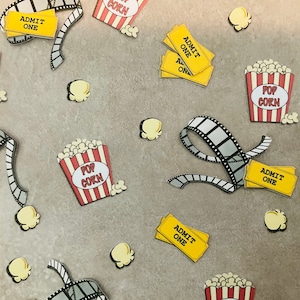 Confeti personalizado para noche de cine: decoraciones para fiestas de cumpleaños