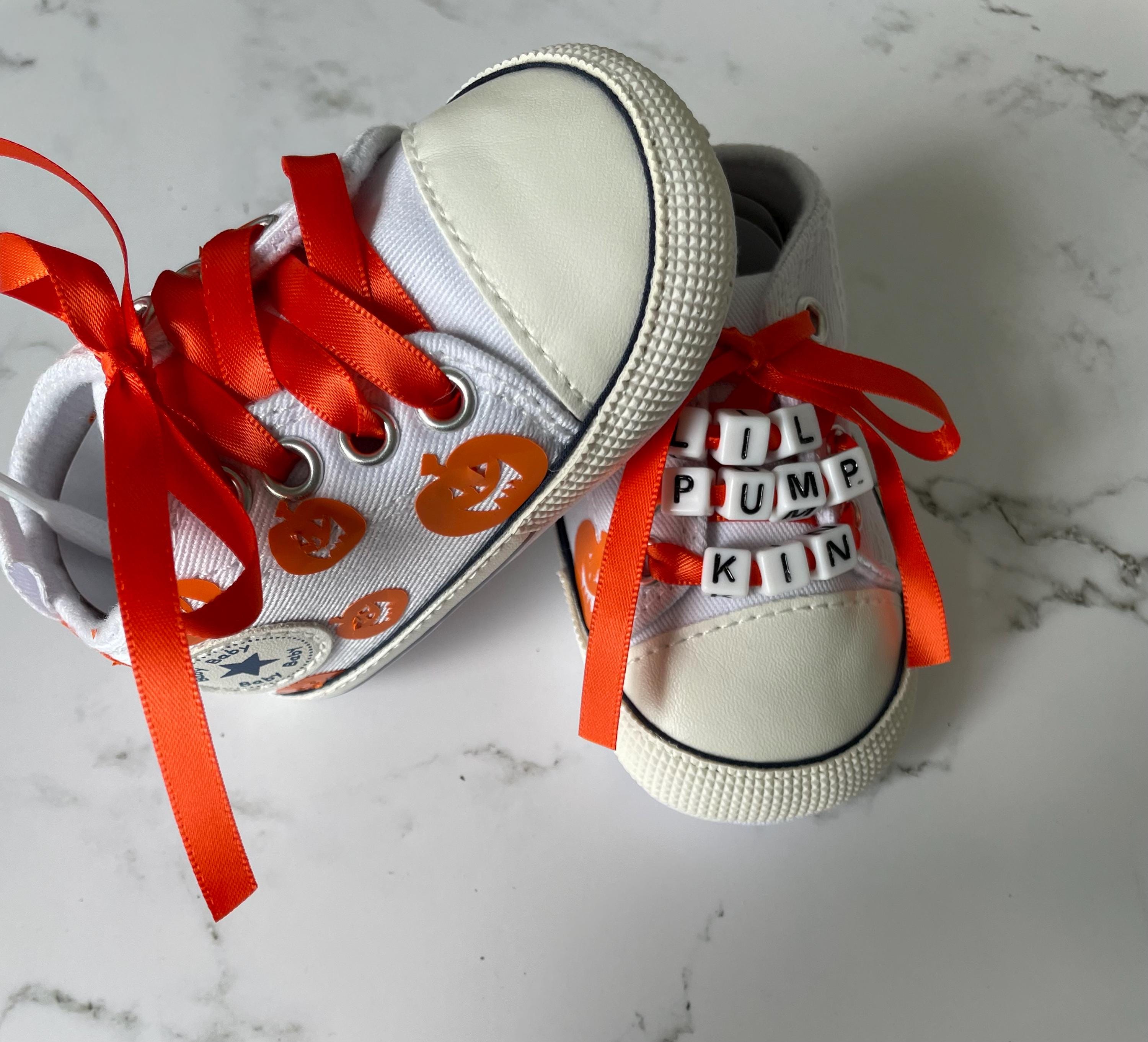 Halloween Baby High Top Shoes: Custom Cotton Canvas Walkers