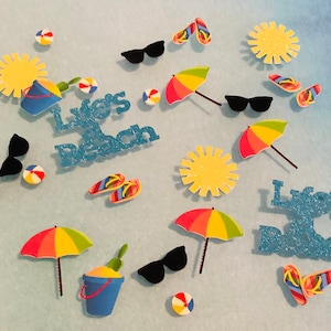 Beach Party Confetti: Custom Birthday, Showers, Summer Decor