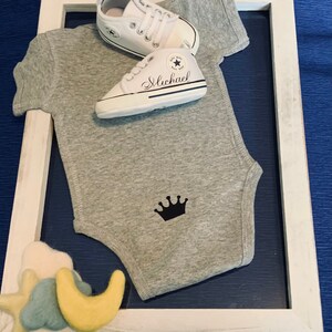 Monogram Baby Shoes, Custom baby high top shoes, baby walkers, baby high tops, baby shower gift, baby shoes, unisex baby shoes image 4
