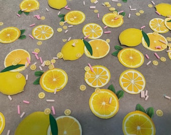 Confete de Limão: Decoração Personalizada para Festas com Tema Cítrico