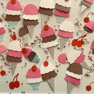 Confete de Sorvete: Decorações para Chá de Bebê e Festa de Aniversário