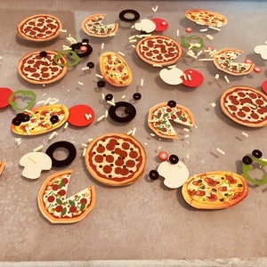 Pizza Party, Pizza Party Decor, Pizza Confetti, Custom Confetti, Birthdays, Showers, Pizza Theme Party Decorations