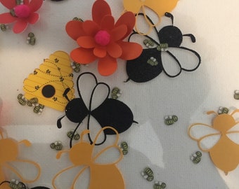 Bee Party Confetti: Baby Shower, 1st Birthday Decorations