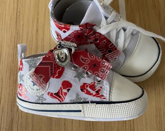 Custom Western Baby High Top Shoes: Cowboy/Cowgirl Style