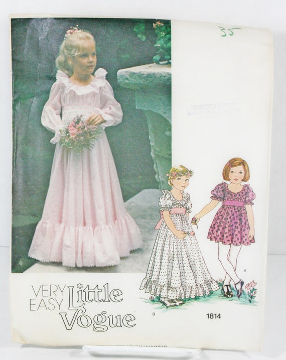flower girl patterns vogue