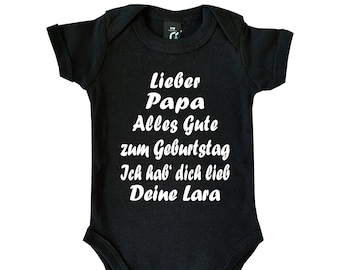 SOLs Baby Body Babybody Herzlichen Glückwunsch - Happy Birthday - Papa Mama Oma Opa Onkel Tante - Zum Geburtstag