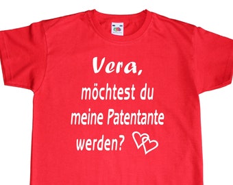Kinder T-Shirt Shirt TShirt Pateneltern Taufpaten Taufzeugen Patentante Patenonkel Taufe Paten