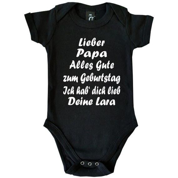 Geburtstags-Body Papa Mama Oma Opa Tante Onkel MIT Wunschname Baby-Body