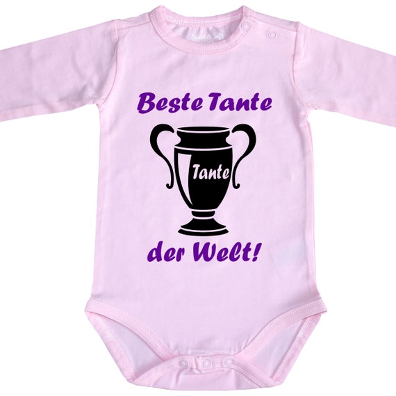 Beste Mama Oma Tante mit Wunschname Strampler Babybody Bester Papa Opa Onkel