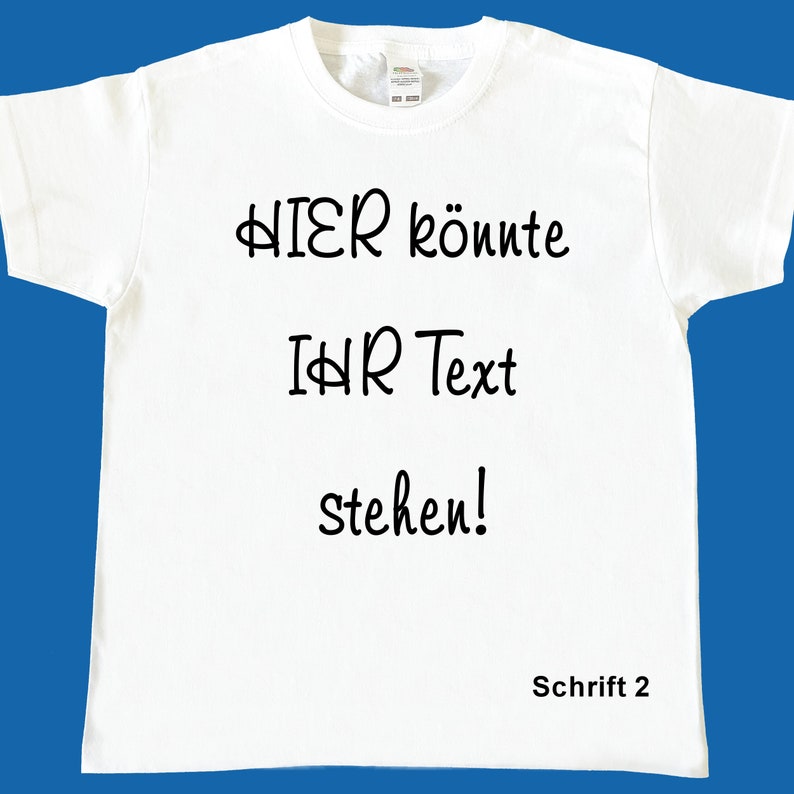 Kinder T-Shirt TShirt Shirt mit freier Textwahl Wunschtext Personalisiert Weiß