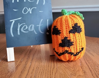Crochet Pattern: Halloween Pumpkin Pals Jack-O-Lantern