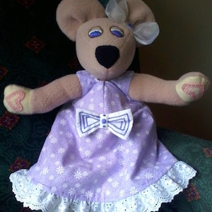 OOAK Artist Teddy Bear Girl Teddy Bear Plushie Soft Toy Gifts Personalized Present Baby Shower Baby Girl Handmade Bear Handmade In Canada