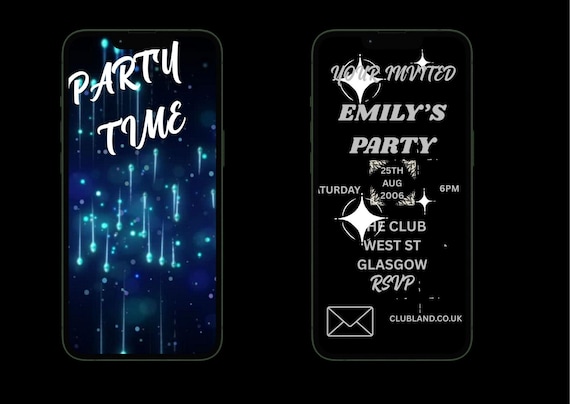 Animated Birthday Invitation video Custom Birthday Digital Invitation Editable Digital Canva Template Electronic Birthday Video Invitation
