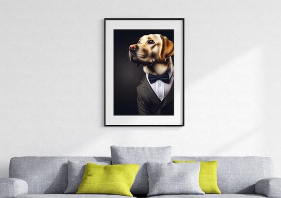Labrador Art Print Pet Lovers Print Yellow Labrador Print Pet Wall art