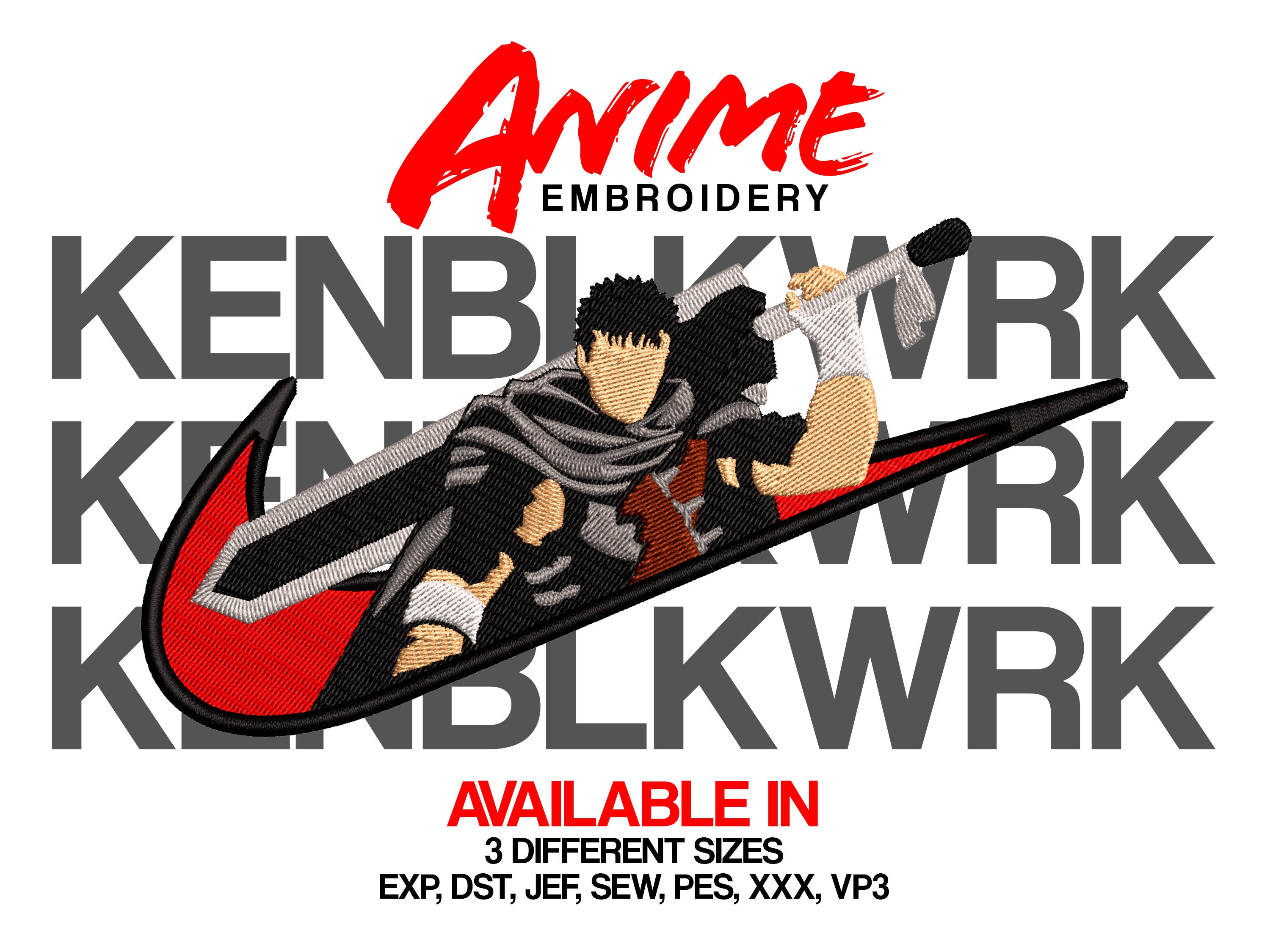 anime embroidery shirt