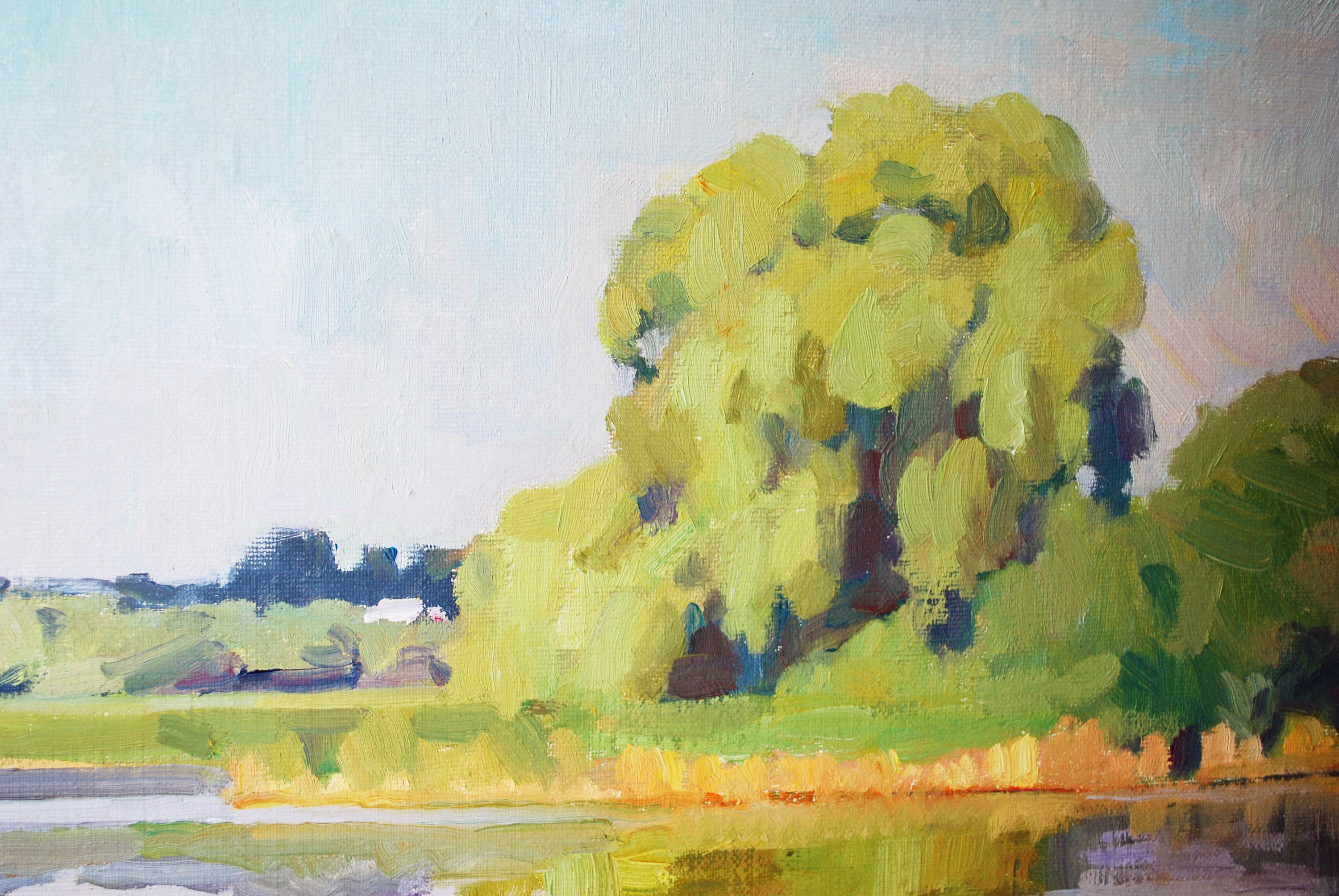 油絵 絵画 【夏の風景】 50464ef2b6756d086f8dd1afe9fc11
